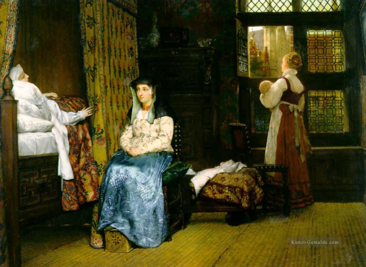 Eine Geburt Kammer romantische Sir Lawrence Alma Tadema Ölgemälde